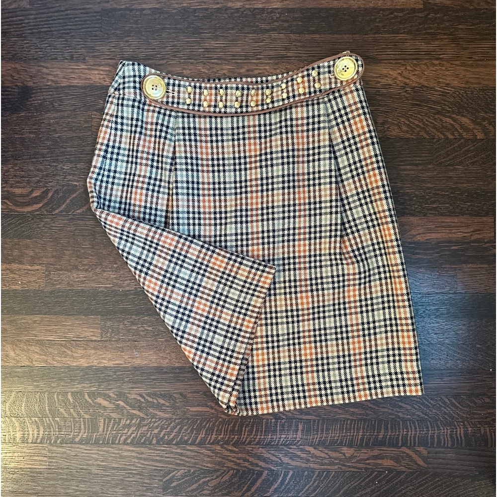 Tory Burch Plaid Studded Skirt (New with Tags)